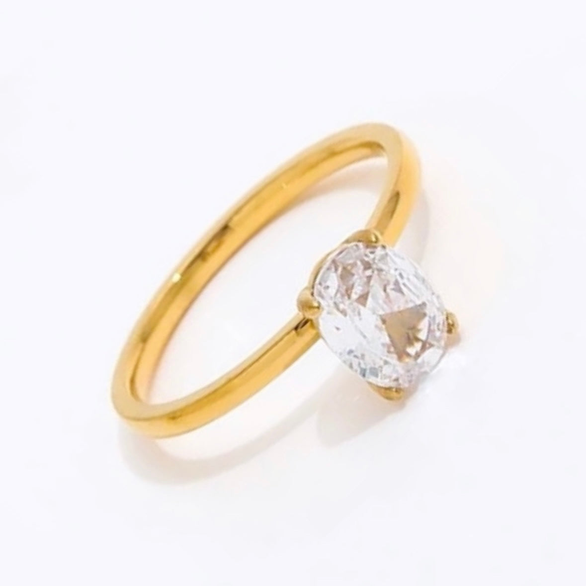 Gold Kim Zirconia Ring