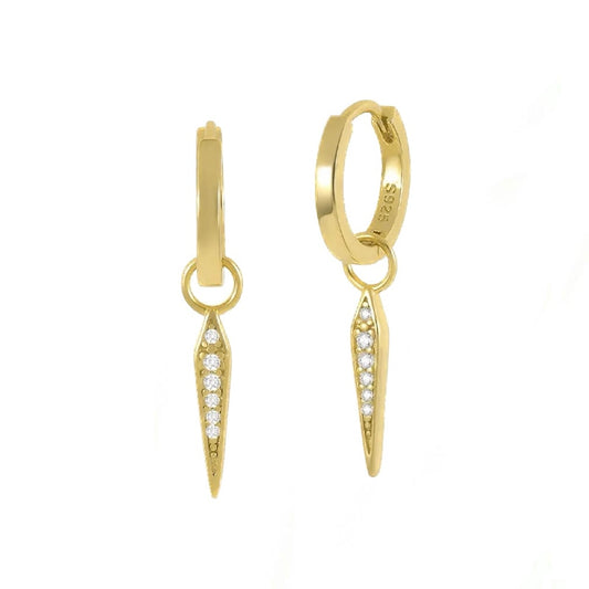 Gold Avery Huggie Hoop Earrings