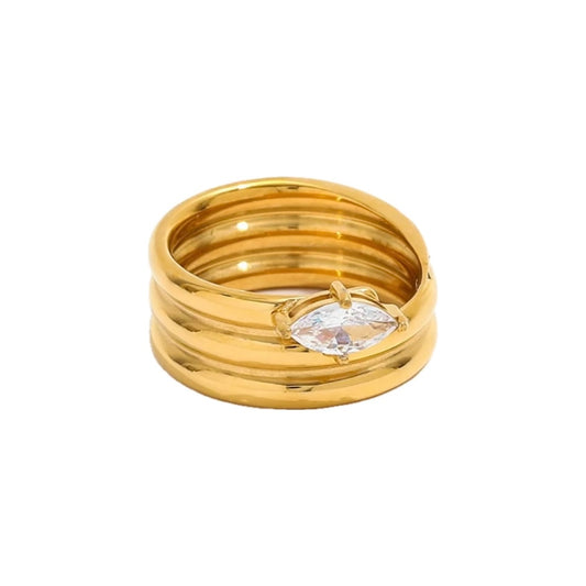 Viper Gold Zirconia Ring