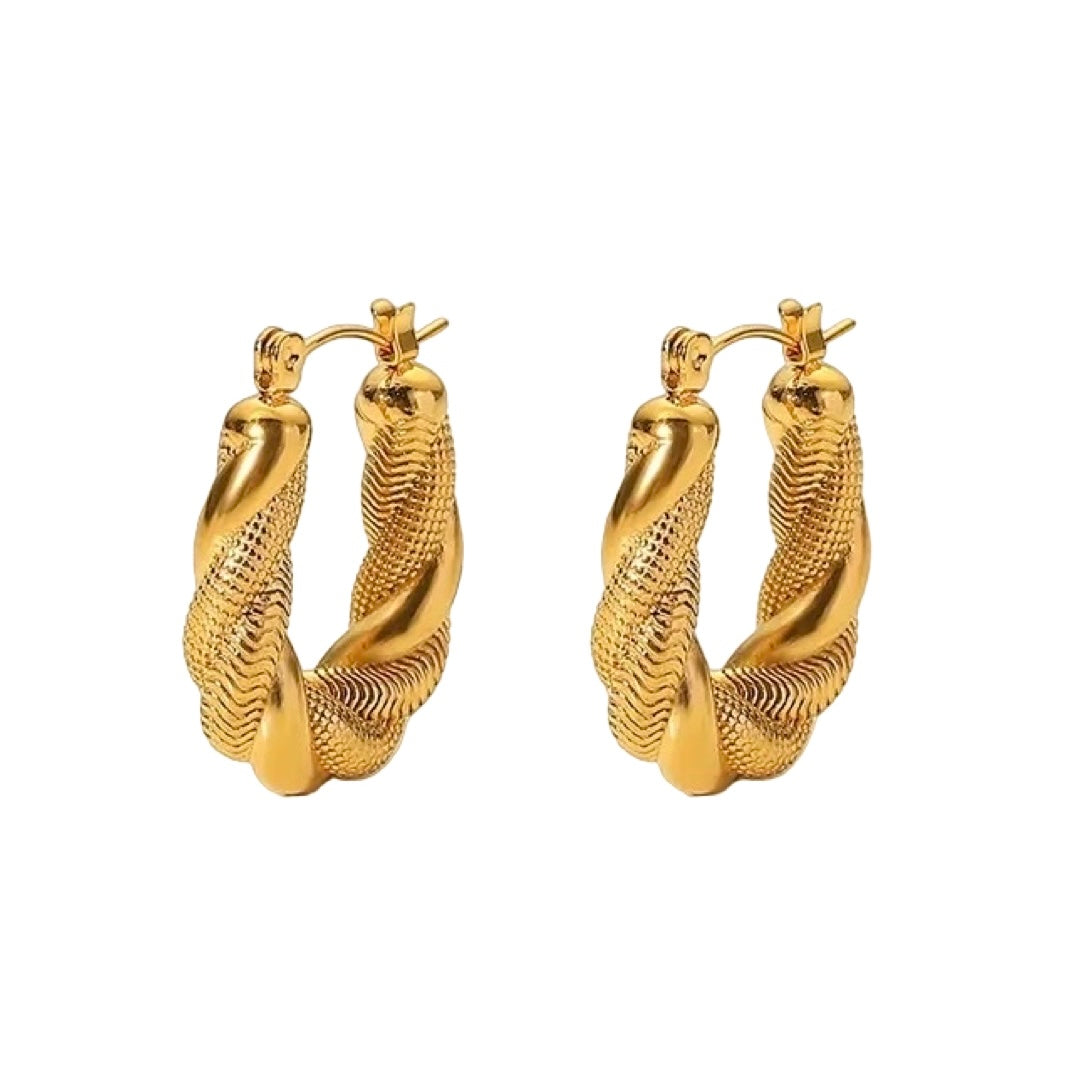 Jamie Twisted Rope Hoop Earrings