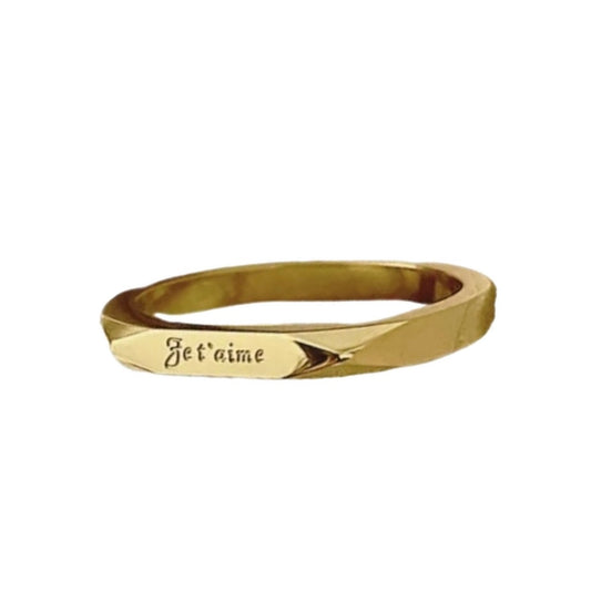 Gold Je t’aime Ring