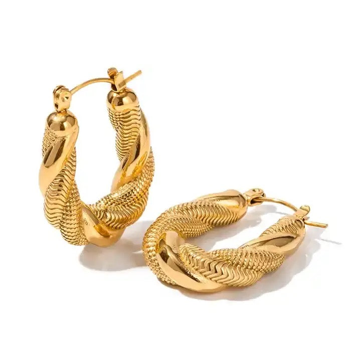 Jamie Twisted Rope Hoop Earrings