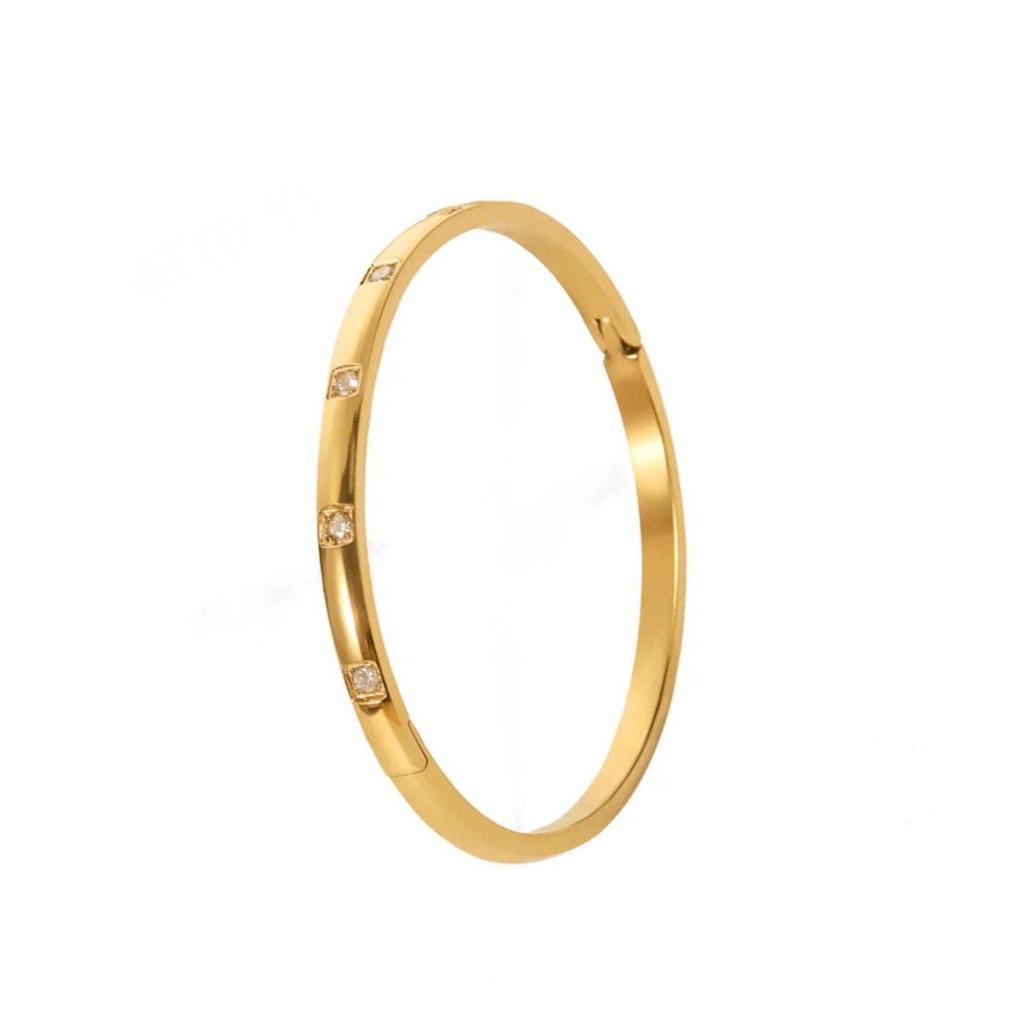 Ashton Gold Cubic Zirconia Bangle