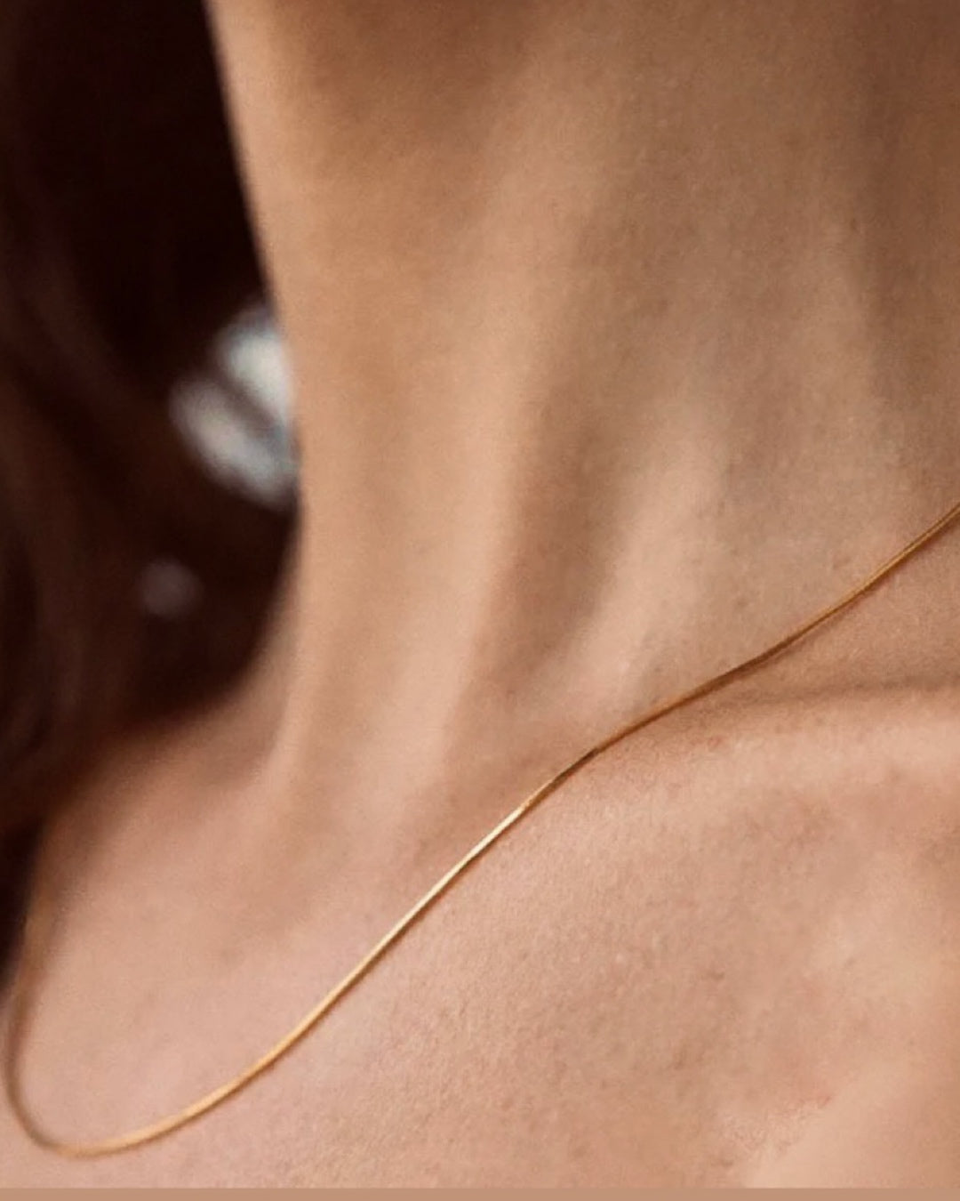 Gold Thin Snake Chain Necklace