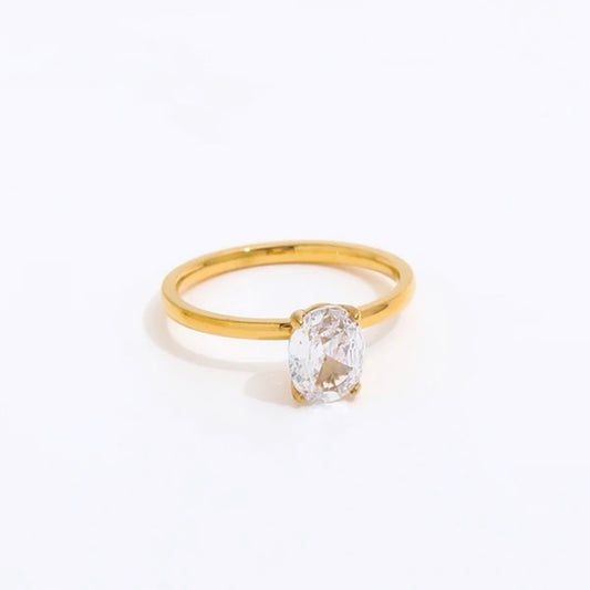 Gold Kim Zirconia Ring