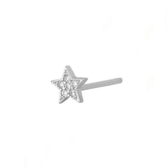 Silver Star Single Stud