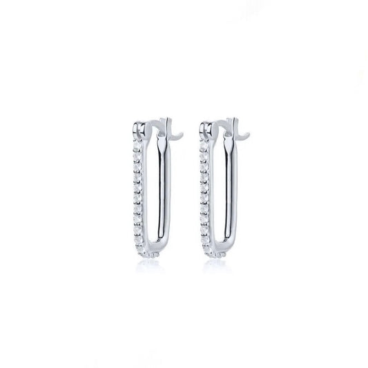 Silver Gabby Hoop Earrings