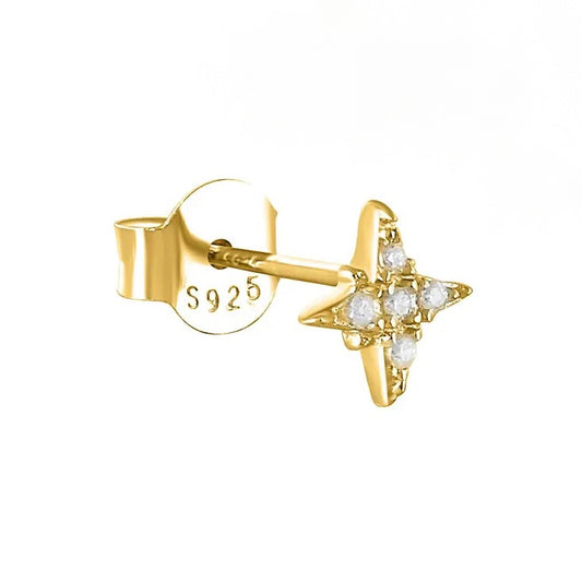 Gold Skylar Star Stud Earring