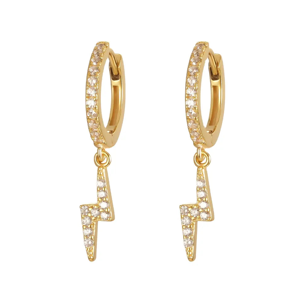 Gold Storm Huggie Hoop Earrings