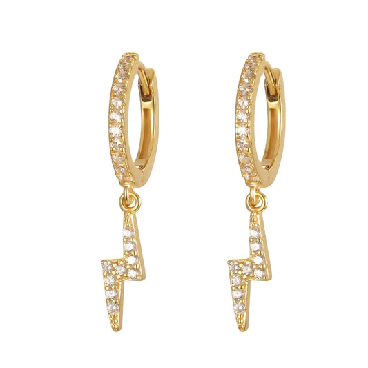 Gold Storm Huggie Hoop Earrings